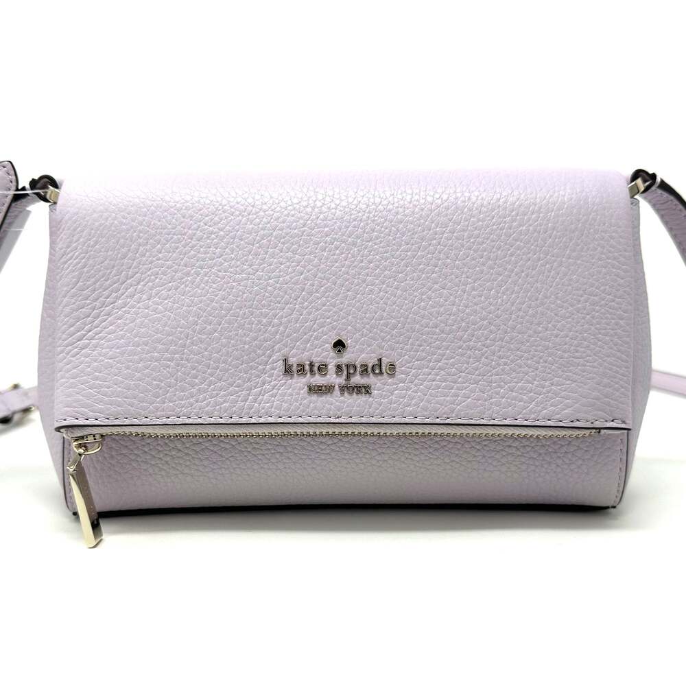 Kate Spade Leila Mini Zip Crossbody Purse in Lilac Moonlight Leather KE487